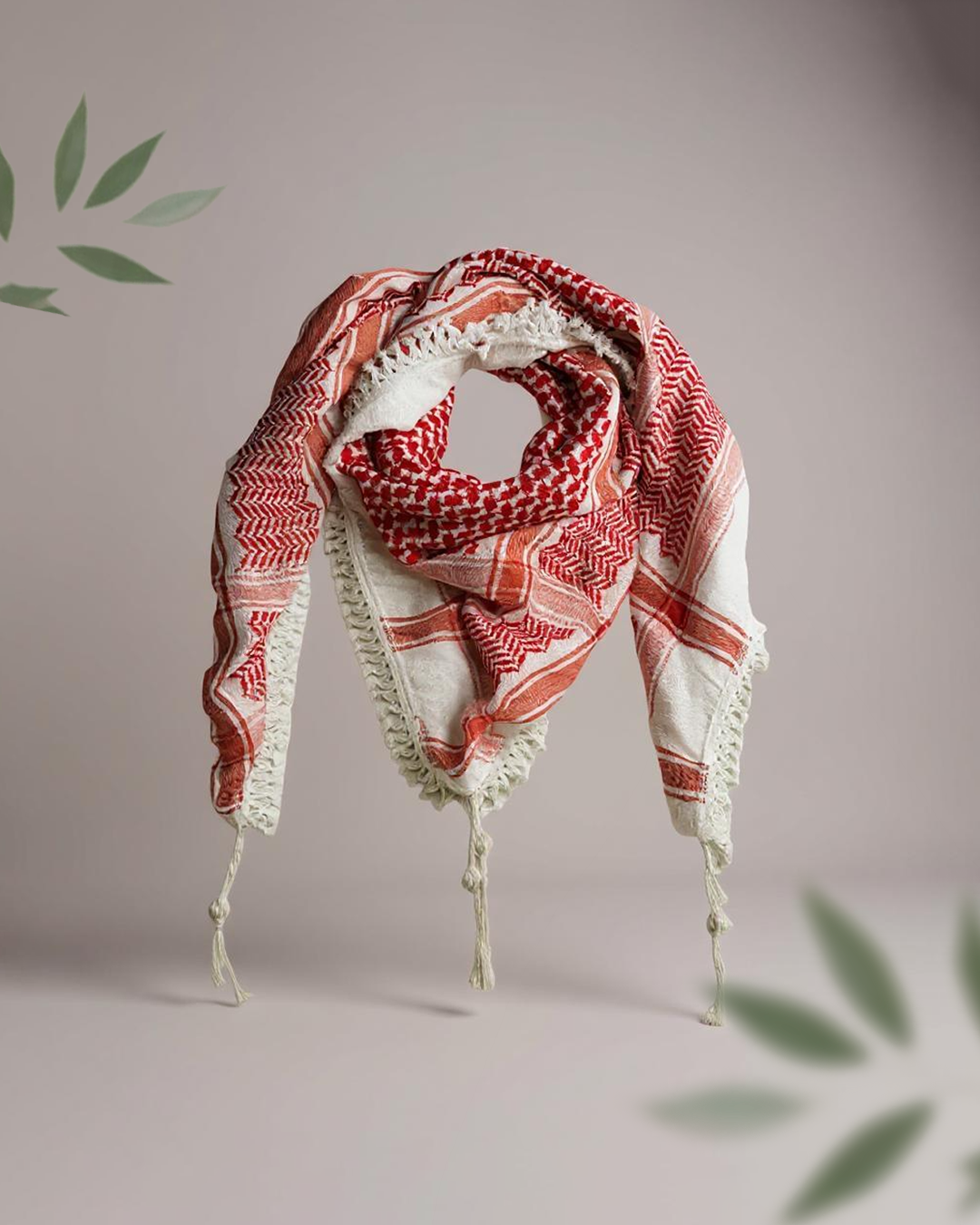 Red Palestinian Kuffiyeh